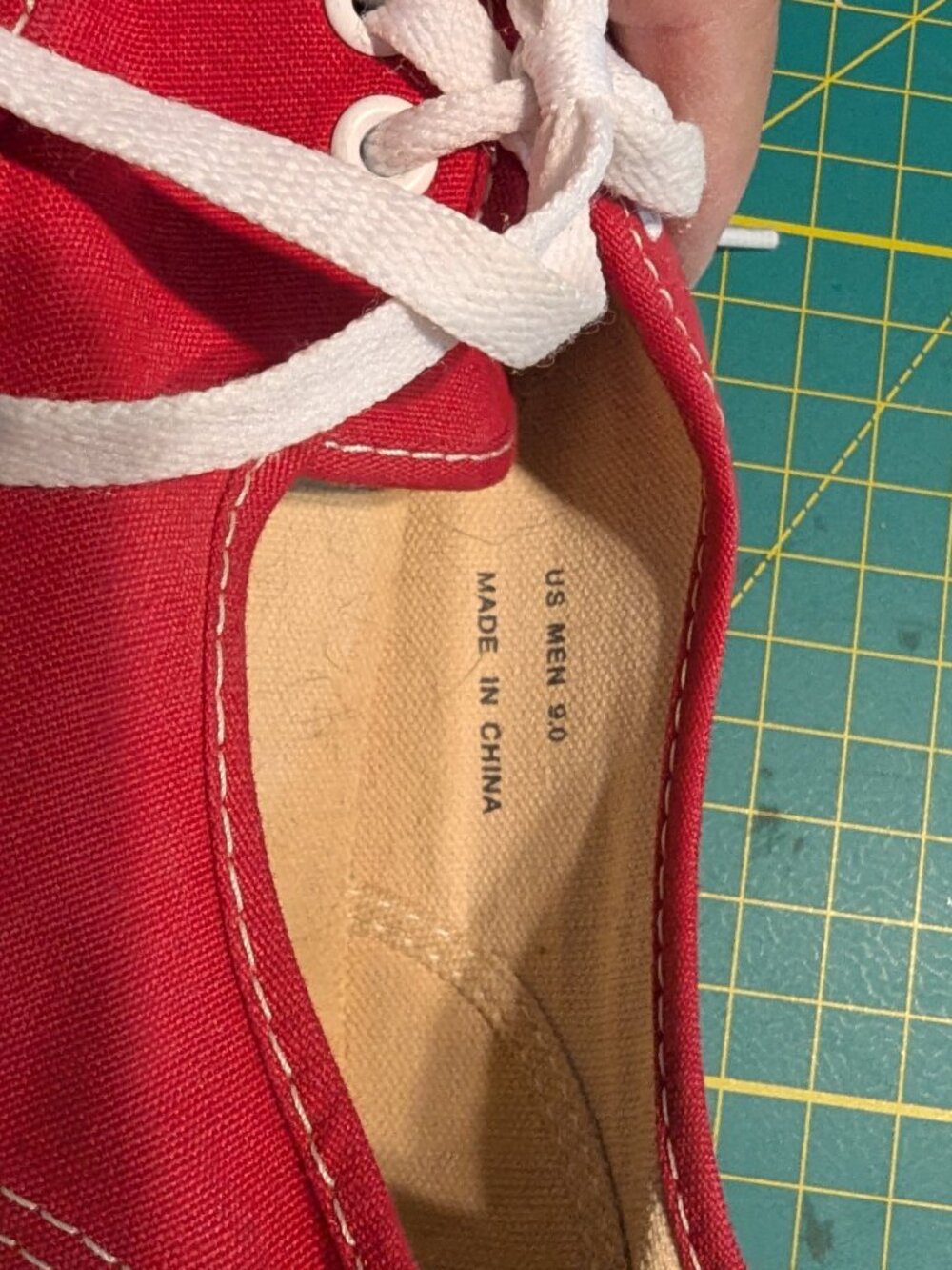 Mens Authentic Red Vans - Picture 8 of 10